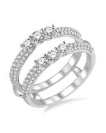 Zinnia Diamond Insert Ring White Gold Diamond Wrap & Enhancer
