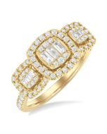 RaOnRa 14K Yellow Gold Diamond Ring