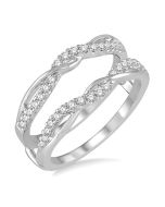Sabine Diamond Insert Ring White Gold Diamond Wrap & Enhancer