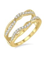Baroque Diamond Insert Ring Yellow Gold Diamond Wrap & Enhancer