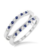 Magnifica Gemstone & Diamond Insert Ring White Gold Diamond Wrap & Enhancer