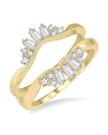 Palatine Baguette Diamond Insert Ring Yellow Gold Diamond Wrap & Enhancer