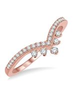 Celestia Embrace Legacy Chevron Diamond Wedding Band