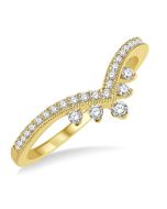 Calla Quarry Echo Chevron Diamond Wedding Band