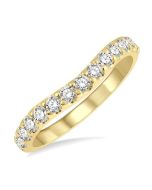 Luminara Skylark Symphony Curved Diamond Wedding Band