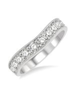 Zephyra Arcadia Monarch Curved Diamond Wedding Band