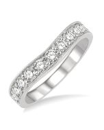 Bellona Antigua Grace Curved Diamond Wedding Band