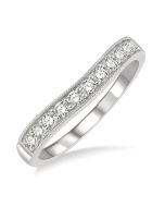 Seraph Ember Symphony Curved Diamond Wedding Band
