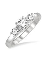 Victoire Echo Diamond Three Stone Ring
