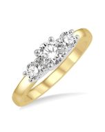 Freya Aureate Diamond Three Stone Ring