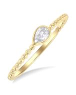 VioLinIs 14K Yellow Gold Diamond Ring