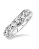 Valora Gleam Luxe Channel Set Curved Diamond Wedding Band