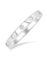 VelThLin 14K White Gold Diamond Ring