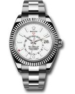  *Pre-Owned* Rolex White Rolesor Sky-Dweller Watch - White Index Dial - Oyster Bracelet