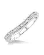 Eirene Halo Myth Curved Diamond Wedding Band
