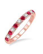 Eirene Radiance Grace Alternate Gemstone & Diamond Wedding Band