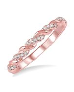 Swirl Stackable Diamond Wedding Band