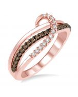 Rose Gold and Chocolate Diamond Fashion Ring