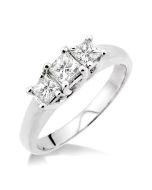 XeIsOn 14K White Gold Diamond Ring