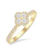 LysLoOn VelArCa 14K Yellow Gold Diamond Ring