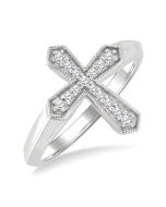 XeOnLux IonIonVel 14K White Gold Diamond Ring