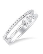 OraOraLys ElLoIs 14K White Gold Diamond Ring