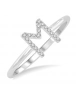 'M' Initial Diamond Ring