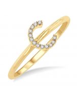 'C' Initial Diamond Ring