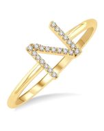 RaVerEl 14K Yellow Gold Diamond Pendant