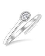 ElOnVer 14K White Gold Diamond Ring