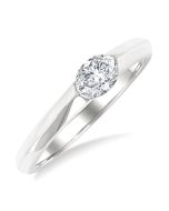 ElAeLys 14K White Gold Diamond Ring