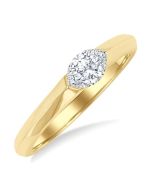 LinVelSol 14K Yellow Gold Diamond Ring