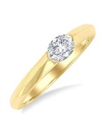 XeVioOn AeSolIs 14K Yellow Gold Diamond Ring