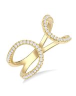 SolVelOn 14K Yellow Gold Diamond Ring