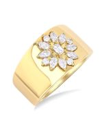 OraElZen 14K Yellow Gold Diamond Ring