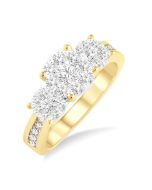 Shine Bright SolLuxAe ArLysOra 14K White Gold Diamond Ring