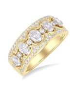 ZenCaTh 14K Yellow Gold Diamond Ring