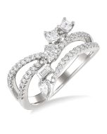 AeVioIon 14K White Gold Diamond Ring