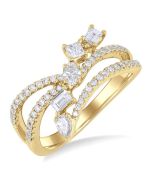 RaLuxTh LinLinCa 14K Yellow Gold Diamond Ring