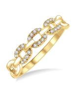 Paperclip Diamond Fashion Ring