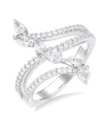 VioLysOra AeXeTh IsVerLux 14K White Gold Diamond Ring
