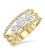 AeThLux 14K White Gold Diamond Ring