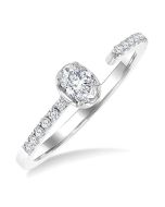 IonLinOra 14K White Gold Diamond Ring