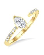 LuxZenSol 14K Yellow Gold Diamond Ring