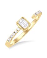 LinIsIon 14K Yellow Gold Diamond Ring