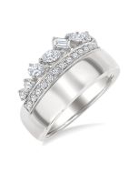 VioVerZen 14K White Gold Diamond Ring