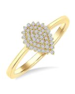 VelElVel 14K Yellow Gold Diamond Ring