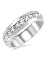 Channel Set Men's Diamond Band