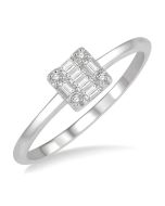 ZenArLin 14K White Gold Diamond Ring