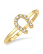 Horseshoe Petite Diamond Fashion Ring